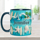 Love Surfing - Personalized Surfing Accent Mug & Coaster