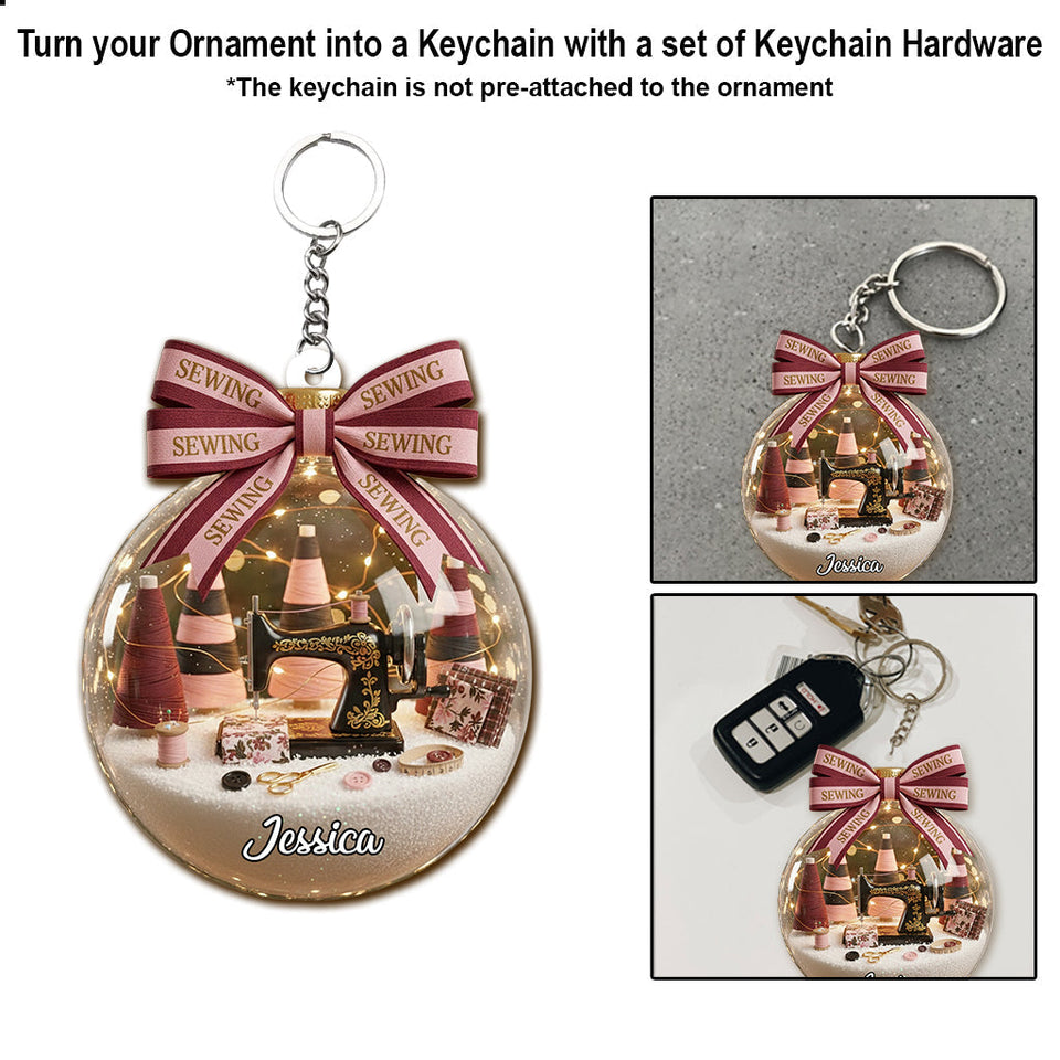 Sewing Lovers - Personalized Sewing Ornament
