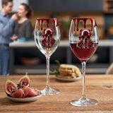 Skull & Roses - Personalized Skull Wine Glass With Long Stem