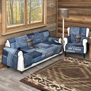Playful Cat - Personalized Cat Quilted Sofa/Couch Cover