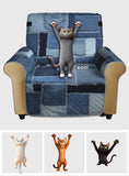 Playful Cat - Personalized Cat Quilted Sofa/Couch Cover