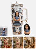 Any Photo Gift For Colleagues - Personalized Colleague Tumbler With Plush Charm