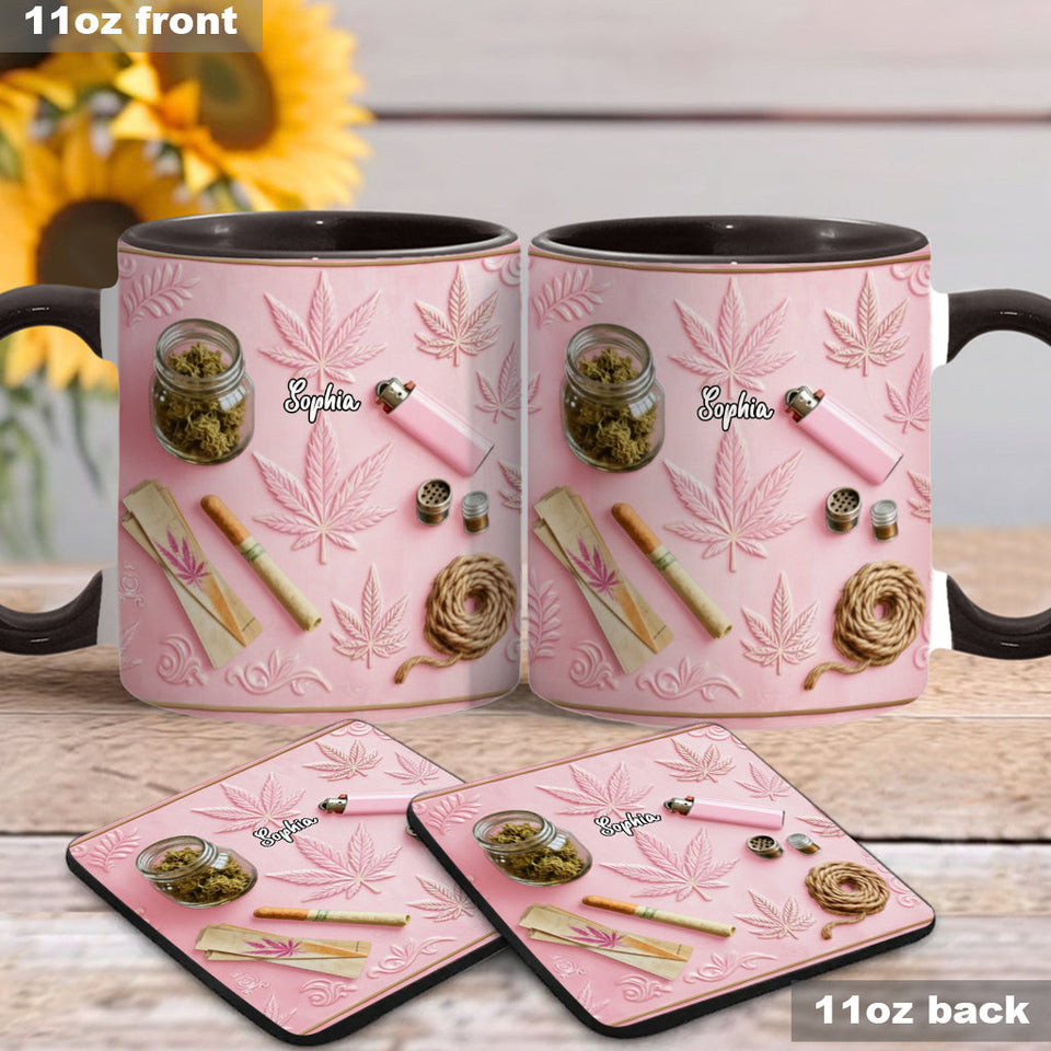 Magical Leaves - Personalized Weed Accent Mug & Coaster