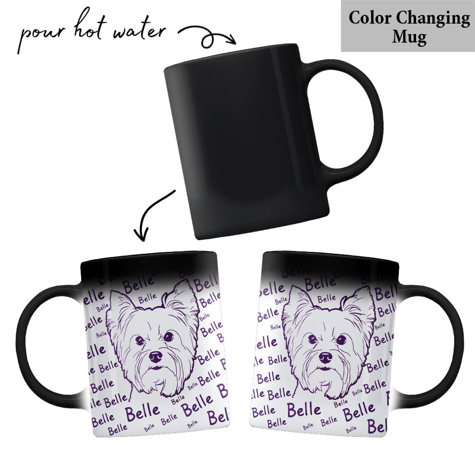 Unique Pet Gift, Badly Drawn Minimalist - Personalized Dog Mug