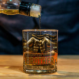 Congrat On Being My Brother - Personalized Sibling Gun Decanter With Whiskey Glass