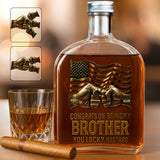 Congrat On Being My Brother - Personalized Sibling Wine Bottle
