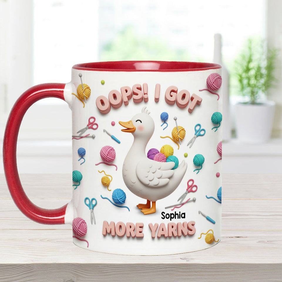 Oops! I Got More Yarns - Personalized Crocheting Accent Mug