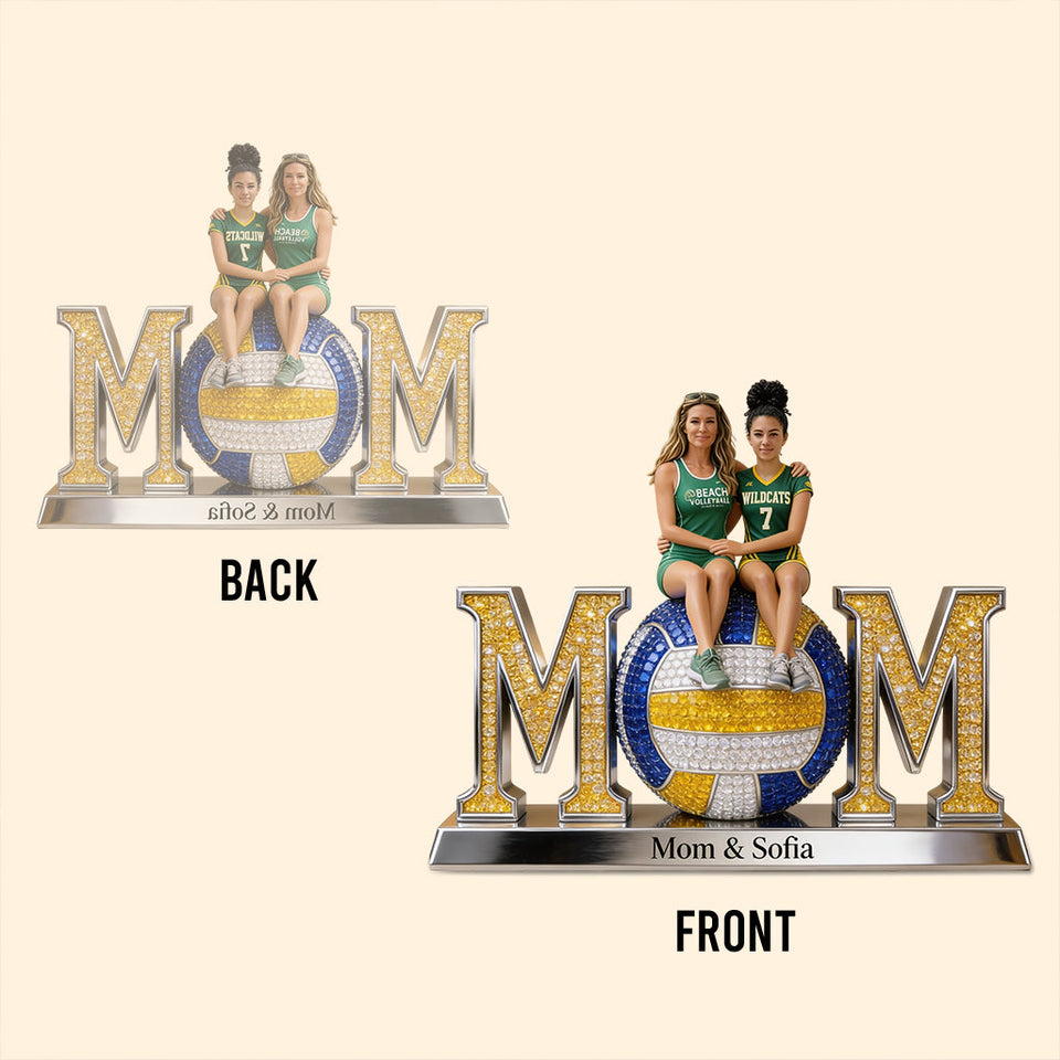 Proud Volleyball Mom - Personalized Volleyball Custom Shaped Acrylic Plaque