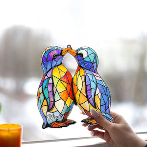 You Are My Penguin - Personalized Penguin Lover Window Hanging Suncatcher Ornament