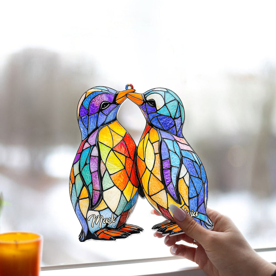You Are My Penguin - Personalized Penguin Lover Window Hanging Suncatcher Ornament