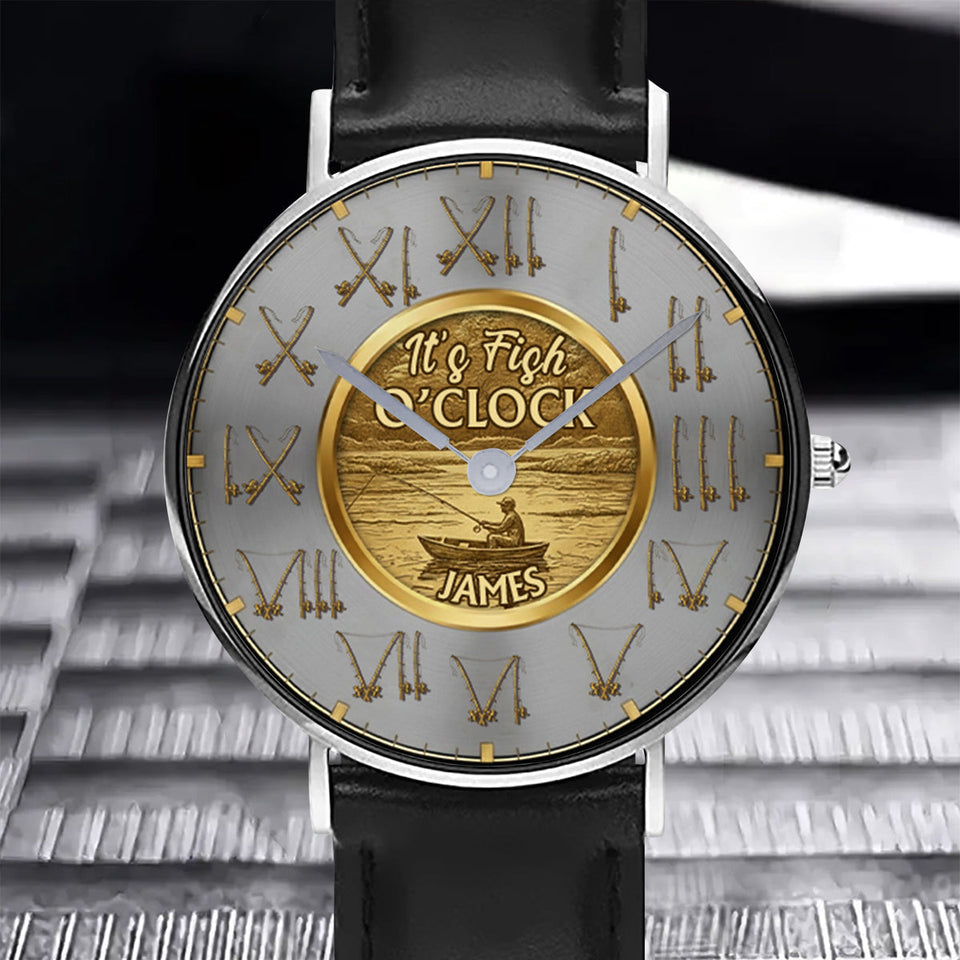 It's Fish O'clock - Personalized Fishing Hand Watch