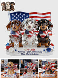 USA 250th Anniversary - Personalized Dog Custom Shaped Acrylic Plaque