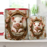 Cute Pigs - Personalized Pig Lover Accent Mug