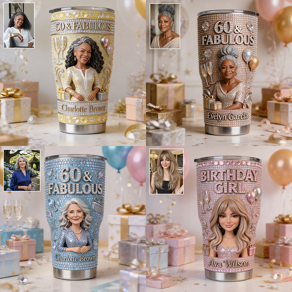 Custom Any Photo - Personalized Birthday Tumbler