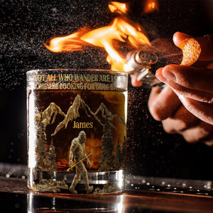 Looking For Golf Balls - Personalized Golf Whiskey Glass
