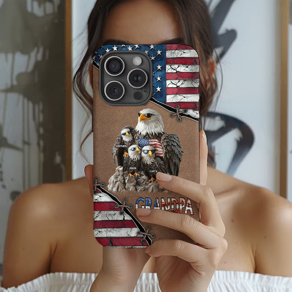 Strong Papa - Personalized Father Full Print Phone Case