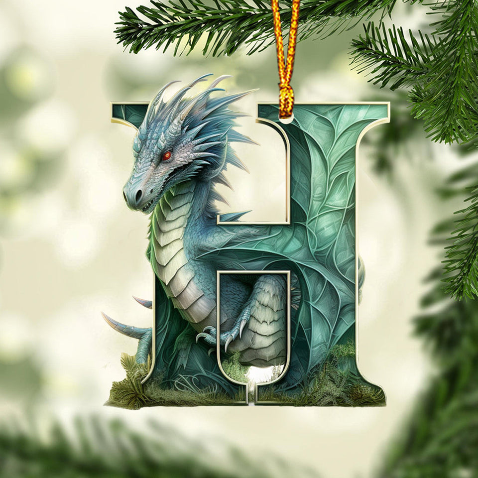 Dragon Letter - Personalized Dragon Ornament