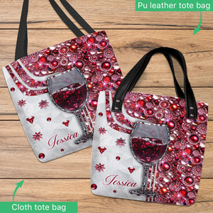 Just A Girl Who Loves Wine - Personalized Wine Tote Bag
