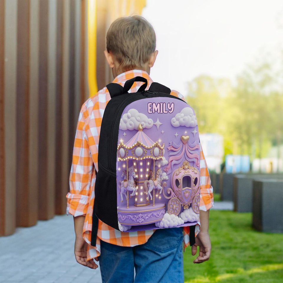 Magic Land - Gift For Daughter Granddaughter - Personalized Kid Multifunctional Backpack