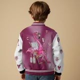 Be A Flamingo In A Flock of Pigeons - Personalized Flamingo Varsity Jacket