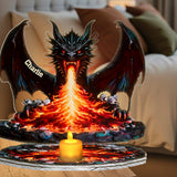 Majestic Book Nook - Personalized Dragon Candle Holder Sign