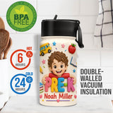 Perfect Back To School Gift - Personalized Kid Bottle With Plush Charm