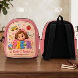 Perfect Back To School Gift For Kids - Personalized Kid Changeable Leather Patch Backpack