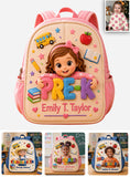 Perfect Back To School Gift For Kids - Personalized Kid Changeable Leather Patch Backpack