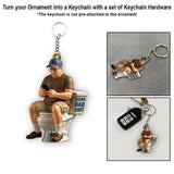 Funny Gift For Dad, Gift For Him, Doing Dad Stuff - Personalized Father Ornament