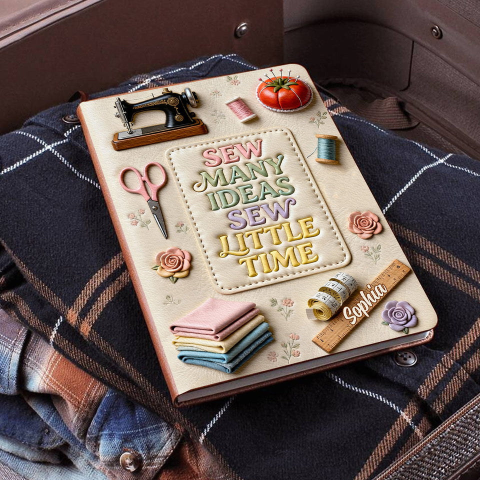 Sew Many Ideas - Personalized Sewing Leather Journal