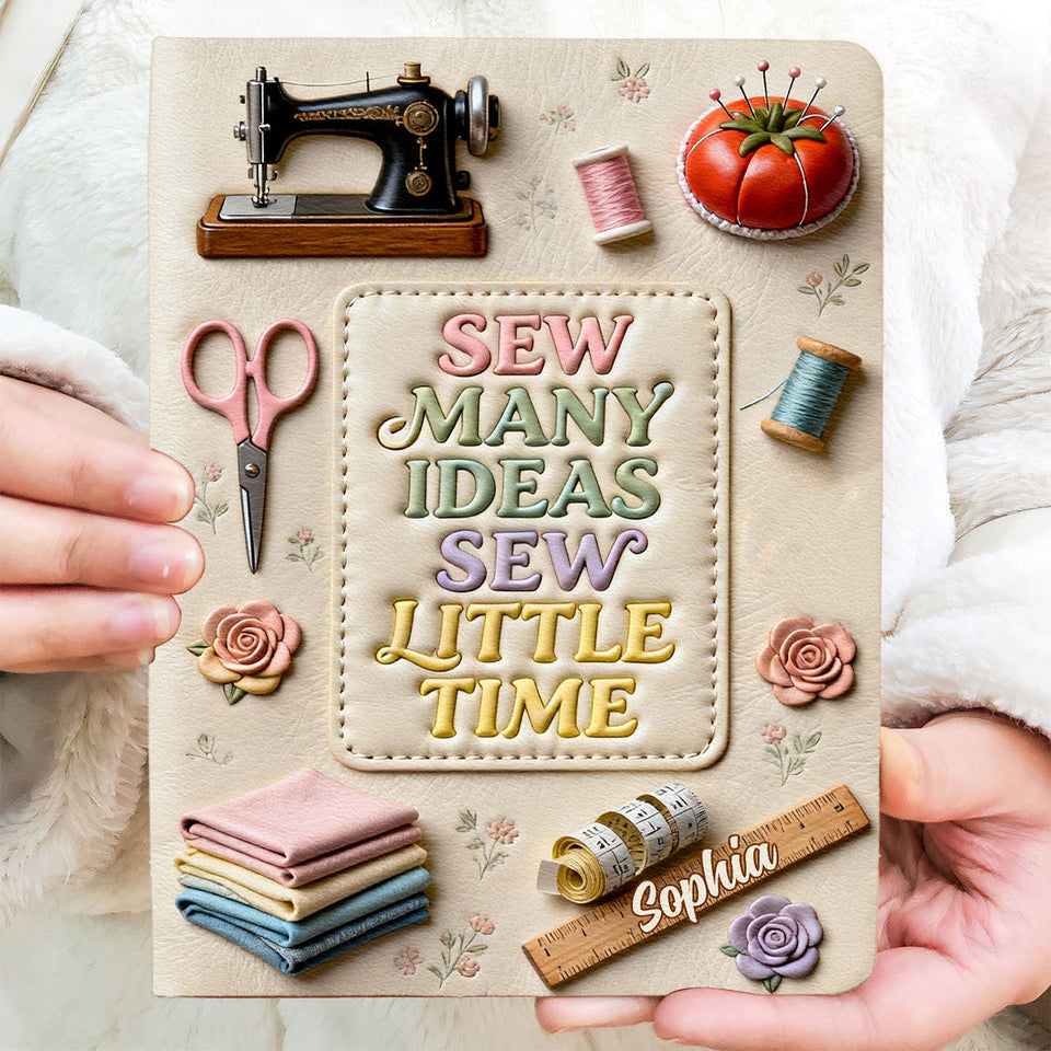Sew Many Ideas - Personalized Sewing Leather Journal