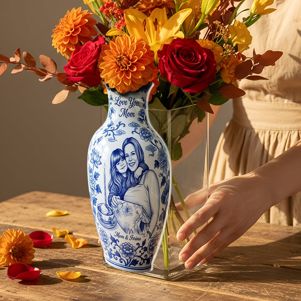 Custom Chinoiserie Style Gift For Mother/ Grandma/ Wife... - Personalized Mother Acrylic Pot