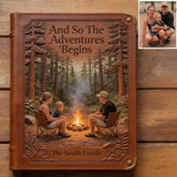 Our Happy Place - Personalized Camping Leather Journal