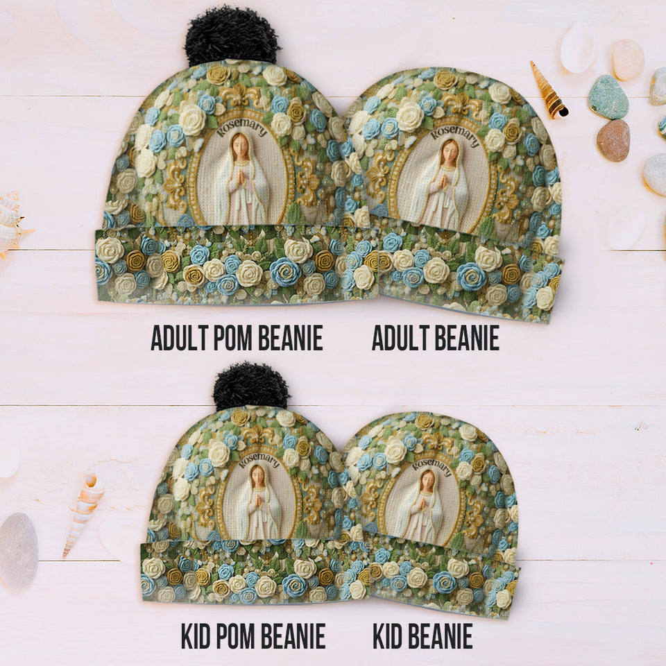 Our Lady's Rose - Personalized Christian Beanie Hat