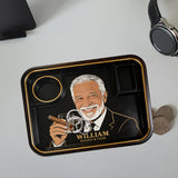 Whiskey And Cigar - Personalized Whisky Catch-All Tray