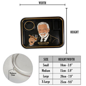 Whiskey And Cigar - Personalized Whisky Catch-All Tray