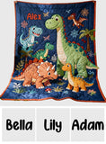 Dinosaur World - Personalized Kid Blanket