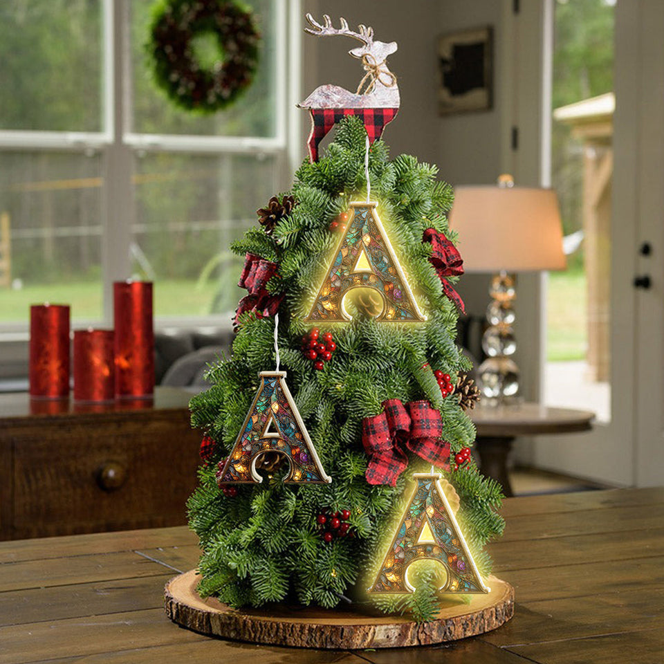 Colorful Initial - Personalized Family LED Light Ornament