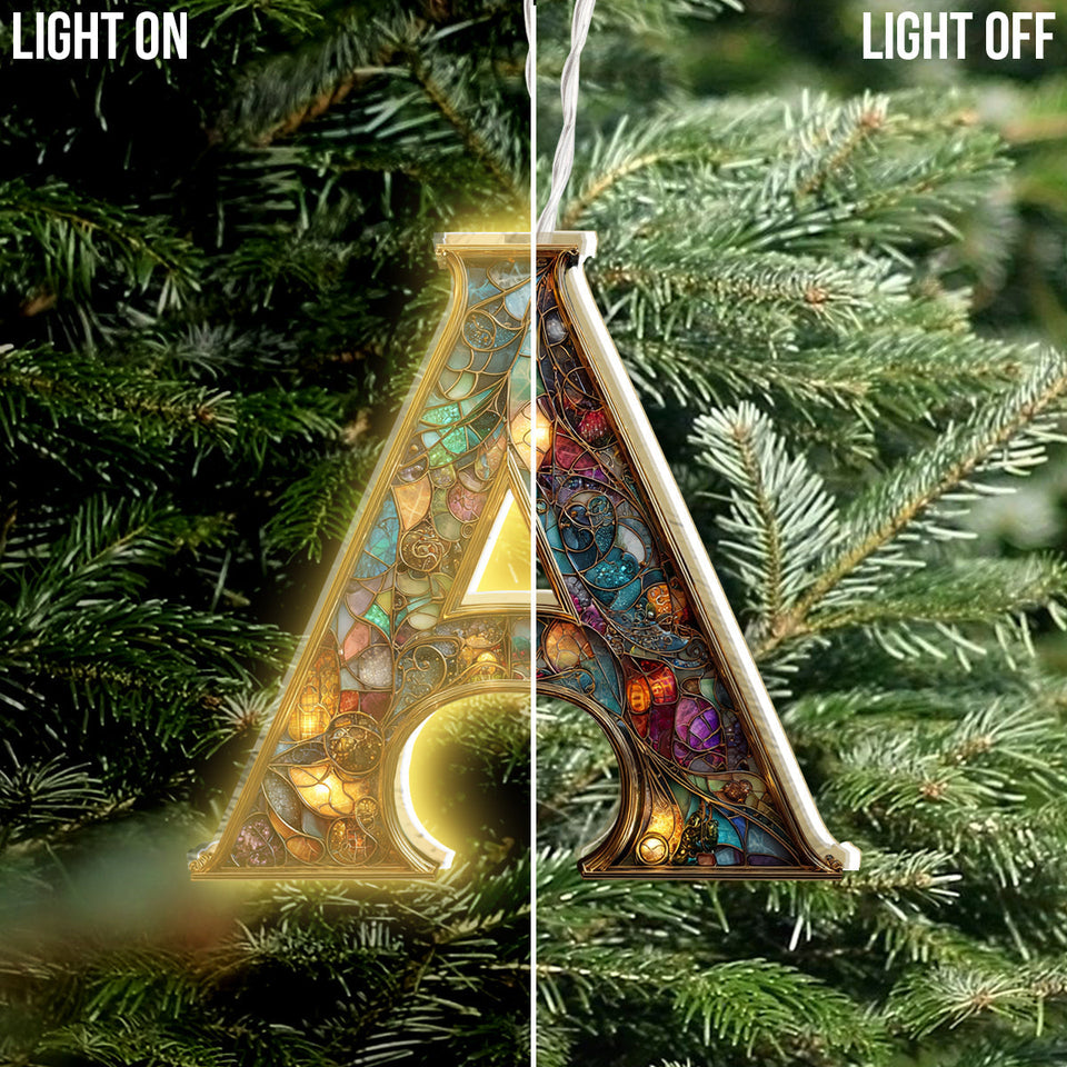 Colorful Initial - Personalized Family LED Light Ornament