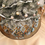 Gingerbread House Christmas - Personalized Christmas Shaped Tree Skirt