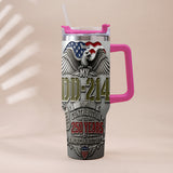 250 Years Of America History - Personalized Veteran Tumbler With Handle