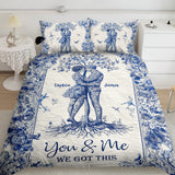 You & Me We Got This - Personalized Couple Quilt Set