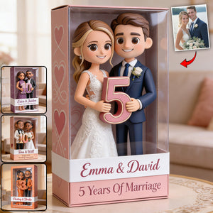 Custom Any Photo Happy Anniversary - Personalized Couple Custom Shaped Acrylic Plaque