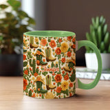 Cowgirl Boots Cactus - Personalized Cowgirl Accent Mug