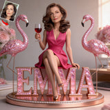 Custom Any Photo - Personalized Flamingo Custom Shaped Acrylic Plaque