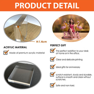 Custom Any Photo - Personalized Flamingo Custom Shaped Acrylic Plaque