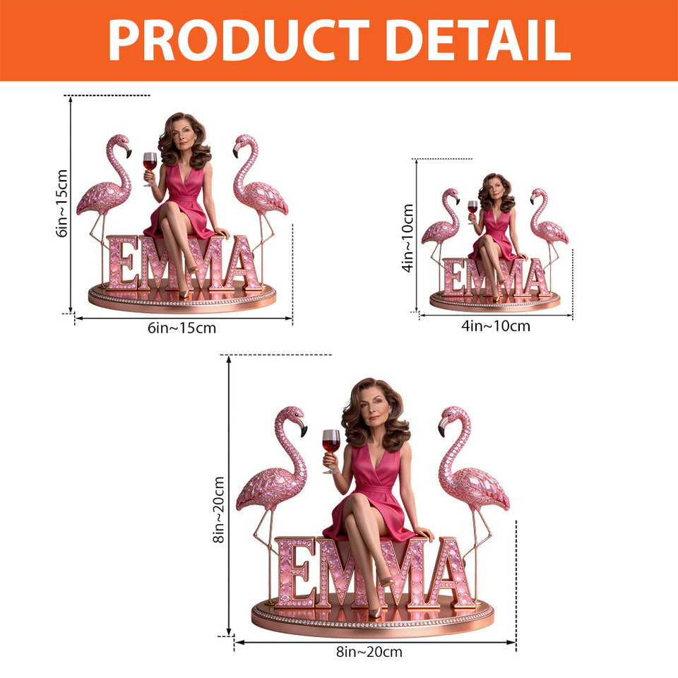 Custom Any Photo - Personalized Flamingo Custom Shaped Acrylic Plaque
