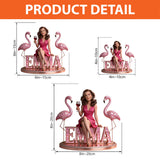 Custom Any Photo - Personalized Flamingo Custom Shaped Acrylic Plaque