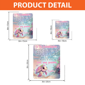 To My Granddaughter Turtle Sea Vibe - Personalized Kid Custom Shaped Acrylic Plaque