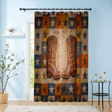 Cowgirl Boots - Personalized Cowgirl Blackout Window Curtain/ Drapes Set